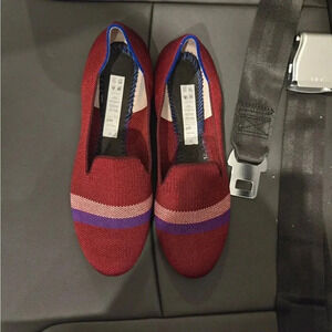 Rothy's red striped loafer 9